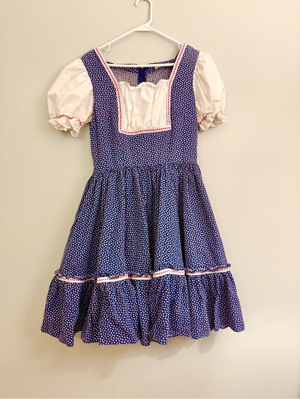 Vintage Americana USA homemade sewn patriotic dress gunne sax